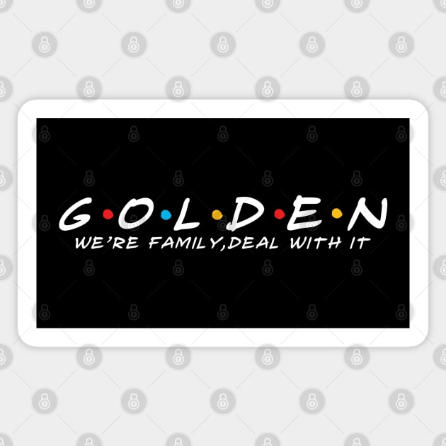 The Golden Family Golden Surname Golden Last name Sticker by TeeLogic